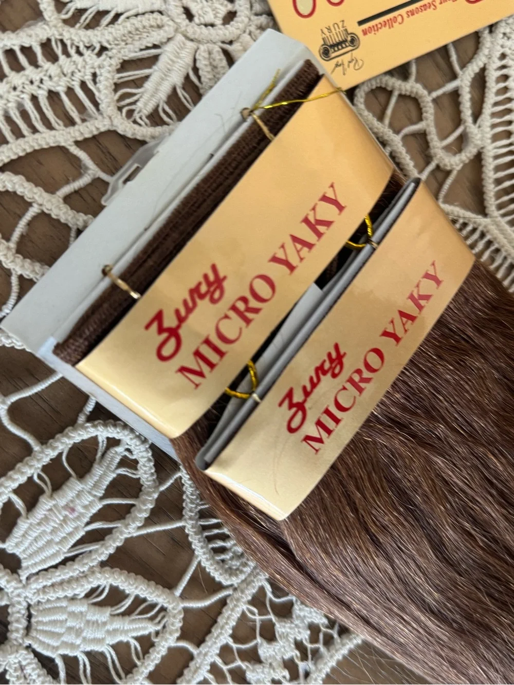 Zury Micro Yaky Weft Hair Extensions 100% Human Hair Color #30 Straight Weave